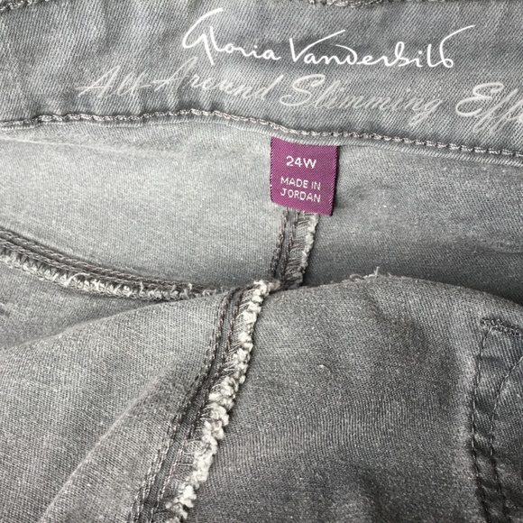 Gloria V Womens JEANS Plus 24W Gray Skinny Stretch - Picture 8 of 8